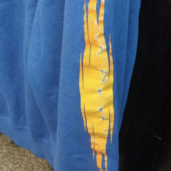 SALE RARE Vintage 90s hoody mens Large blue to the edge breakdown funny graphic - Picture 7 of 7